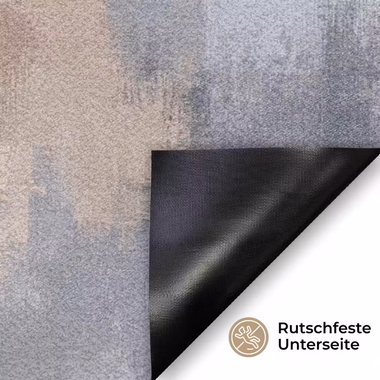 Penseelstreken - Schilderij - Beige Deurmat klein -antislip_DE