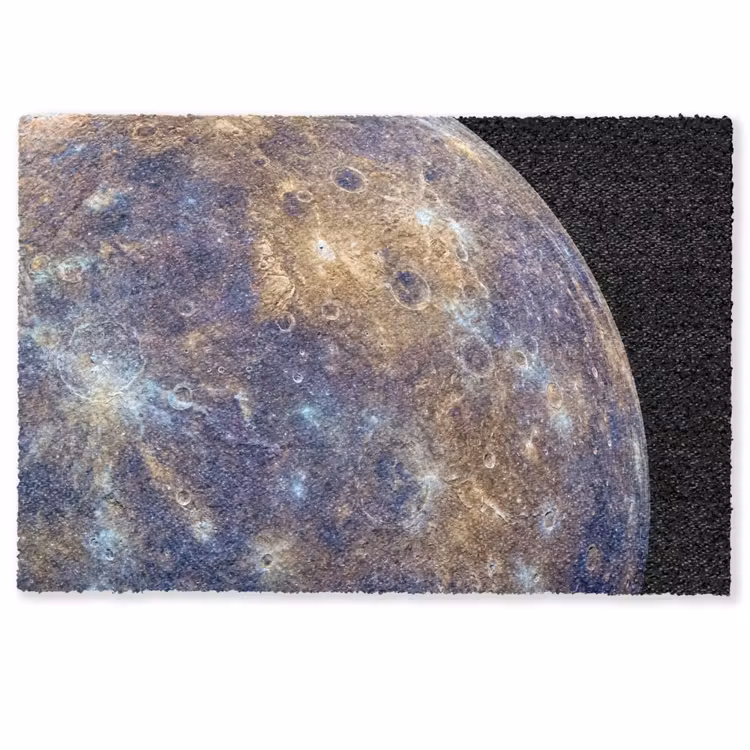 Fußmatte - Planet – Krater – Weltraum - Planeet - Kraters - Ruimte Deurmat klein