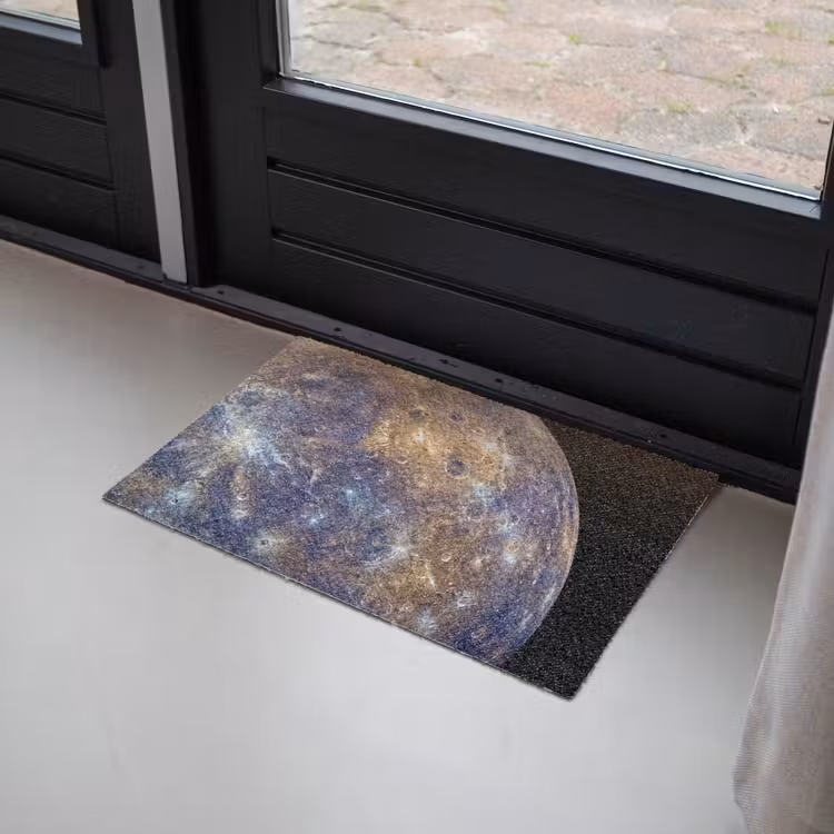 Fußmatte - Planet – Krater – Weltraum - Planeet - Kraters - Ruimte Deurmat klein