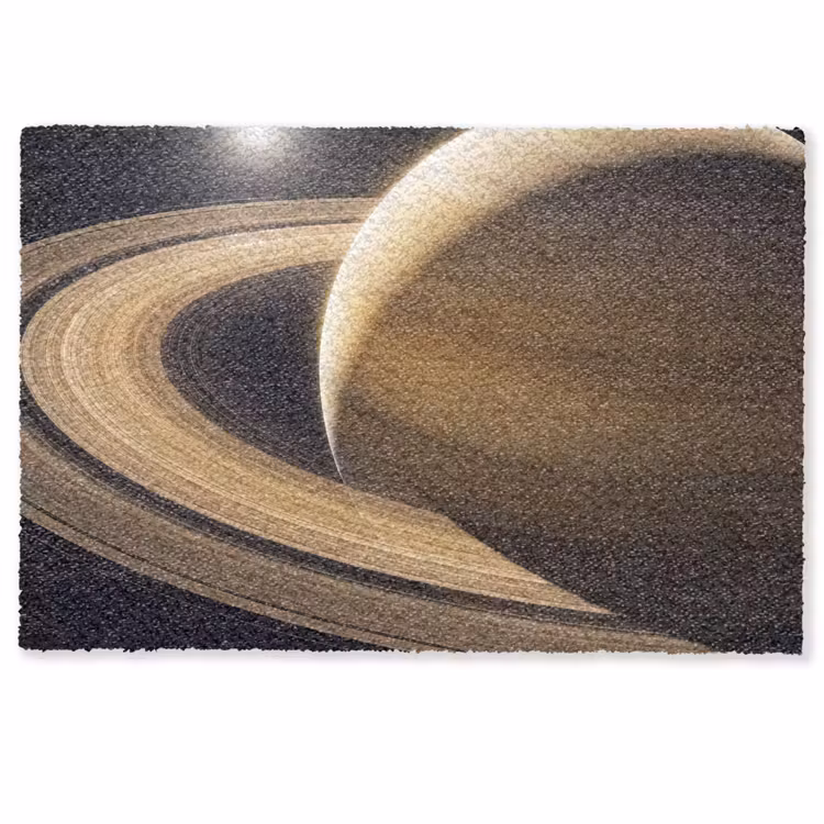Fußmatte - Planet – Ringe – Weltraum - Planeet - Ringen - Ruimte Deurmat klein