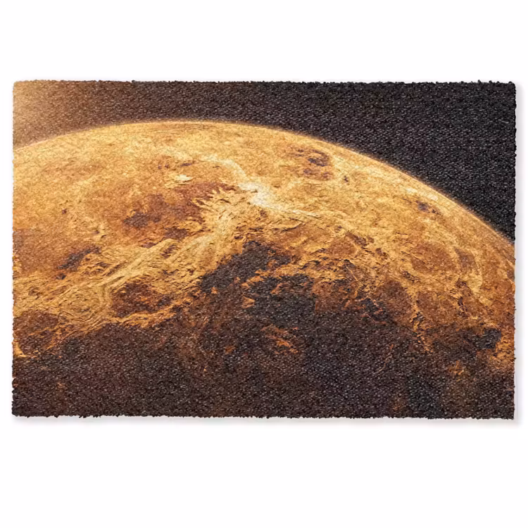 Fußmatte - Planet – Weltraum – Orange - Planeet - Ruimte - Oranje Deurmat klein