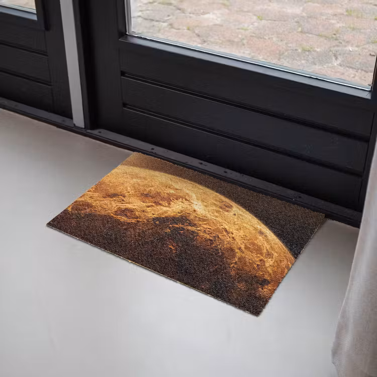 Fußmatte - Planet – Weltraum – Orange - Planeet - Ruimte - Oranje Deurmat klein