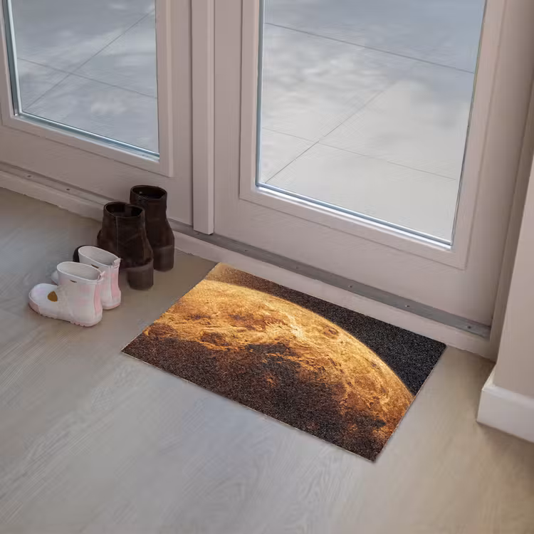 Fußmatte - Planet – Weltraum – Orange - Planeet - Ruimte - Oranje Deurmat klein