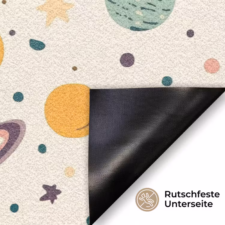 Planeten - Retro - Kleurrijk Deurmat klein 898 -antislip_DE