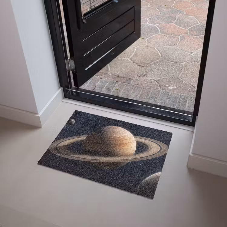 Planeten - Saturnus - Ruimte Deurmat klein -sfeer5