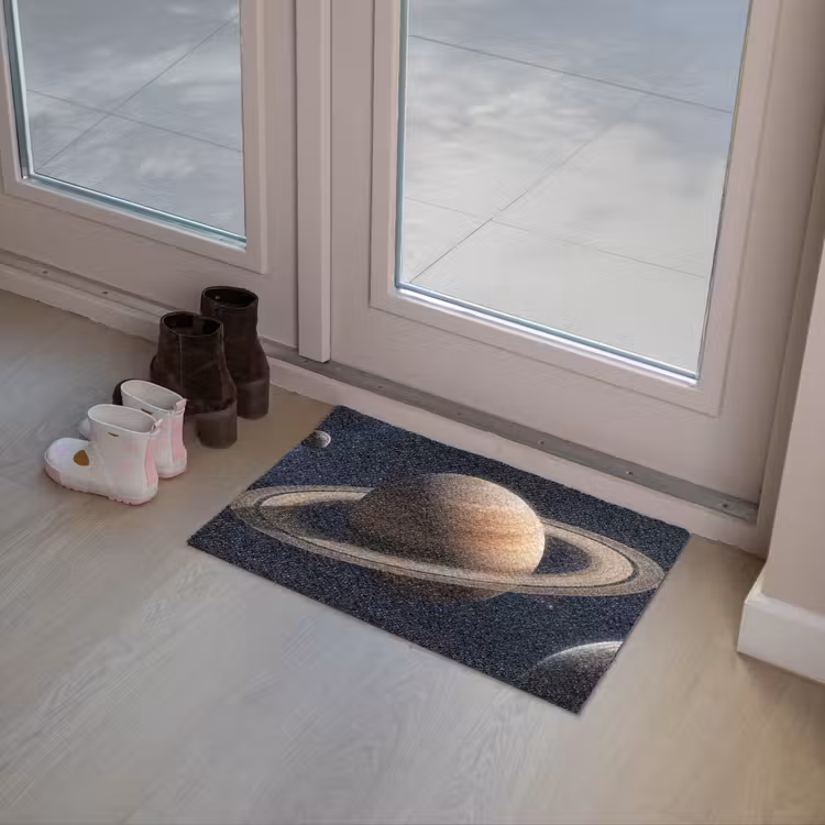 Planeten - Saturnus - Ruimte Deurmat klein -sfeer3