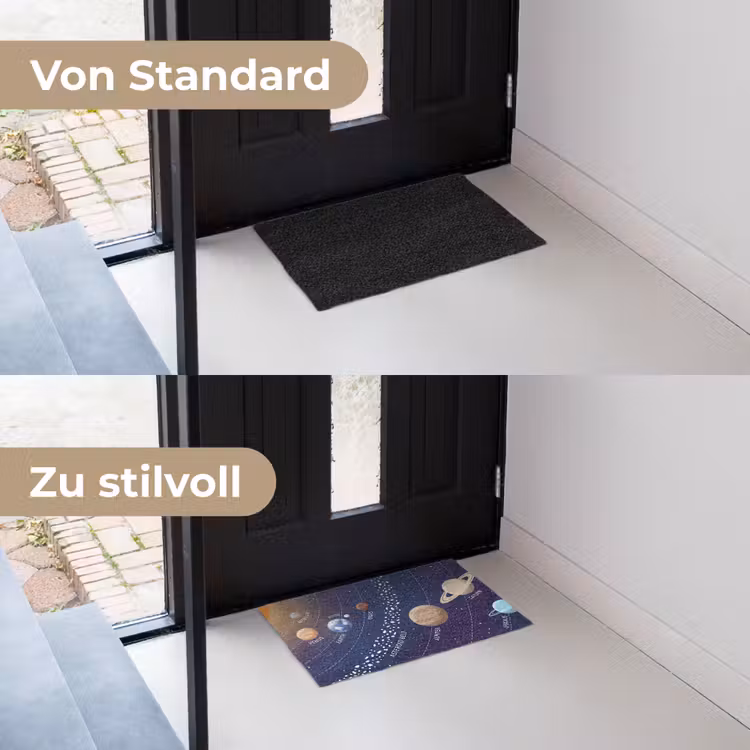 Planetenstelsel - Ruimte - Illustratie Deurmat klein -voor-na_DE