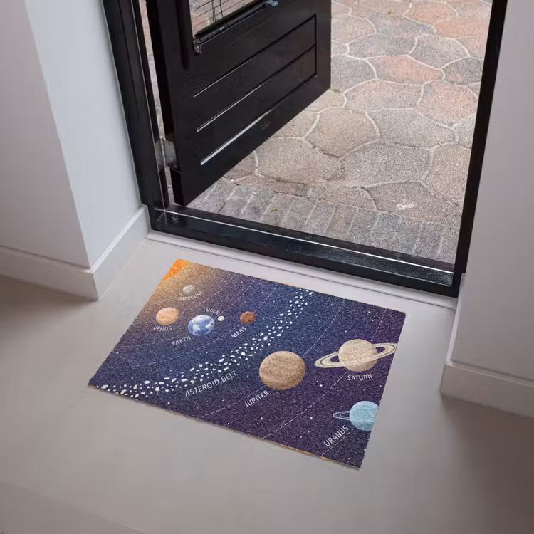 Planetenstelsel - Ruimte - Illustratie Deurmat klein -sfeer5