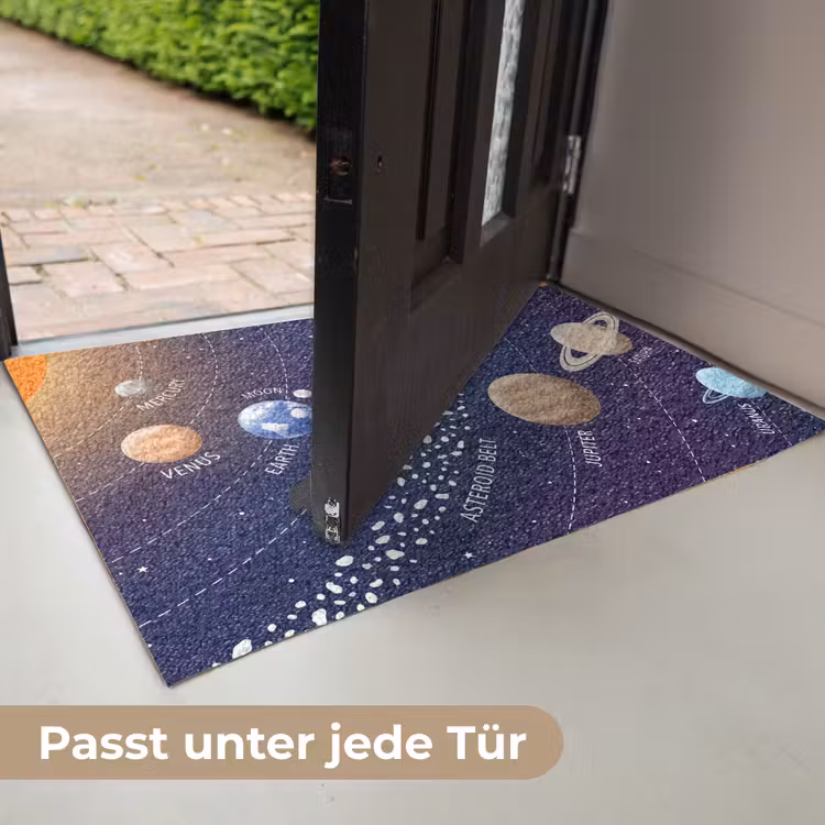 Planetenstelsel - Ruimte - Illustratie Deurmat klein -USP_DE