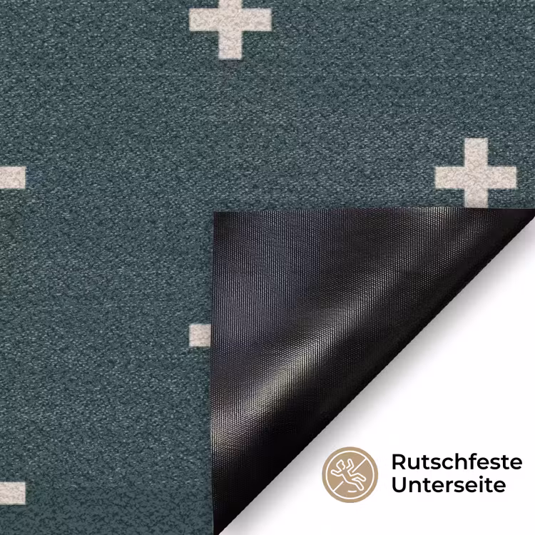 Plusjes patroon - Groen - Wit - Print Deurmat klein -antislip_DE