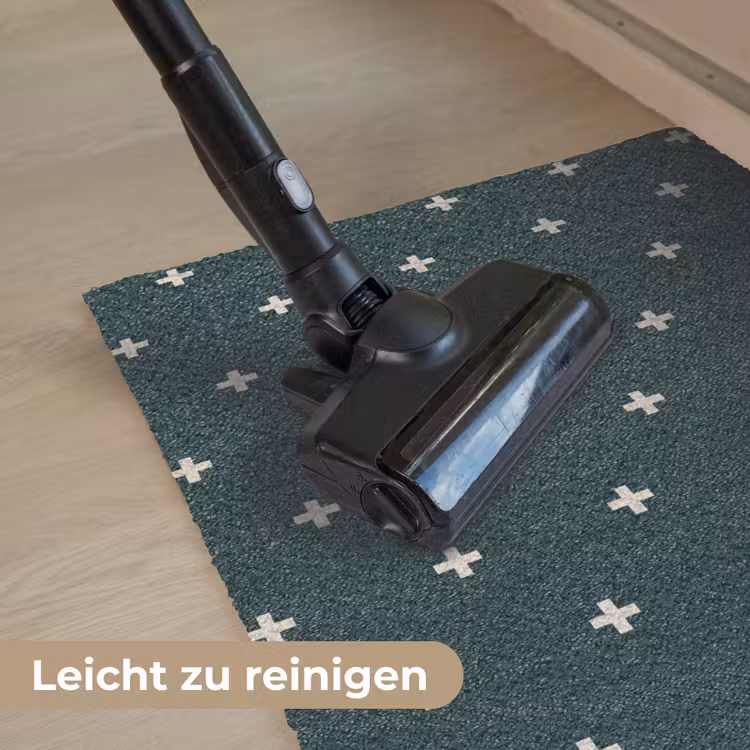 Plusjes patroon - Groen - Wit - Print Deurmat klein -reinigen_DE