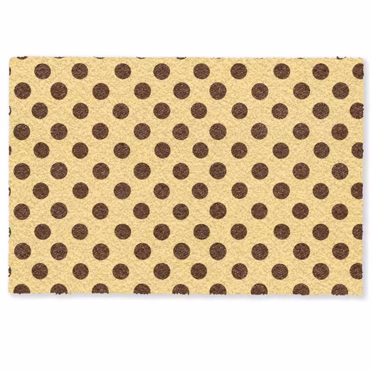 Polka Dot - Stippen - Retro - Geel - Bruin Deurmat klein 898 -zkaufland3d