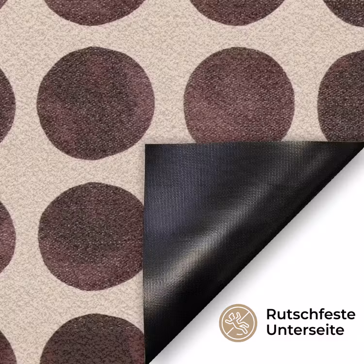 Stippen - Patroon - Bruin Deurmat klein 898 -antislip_DE