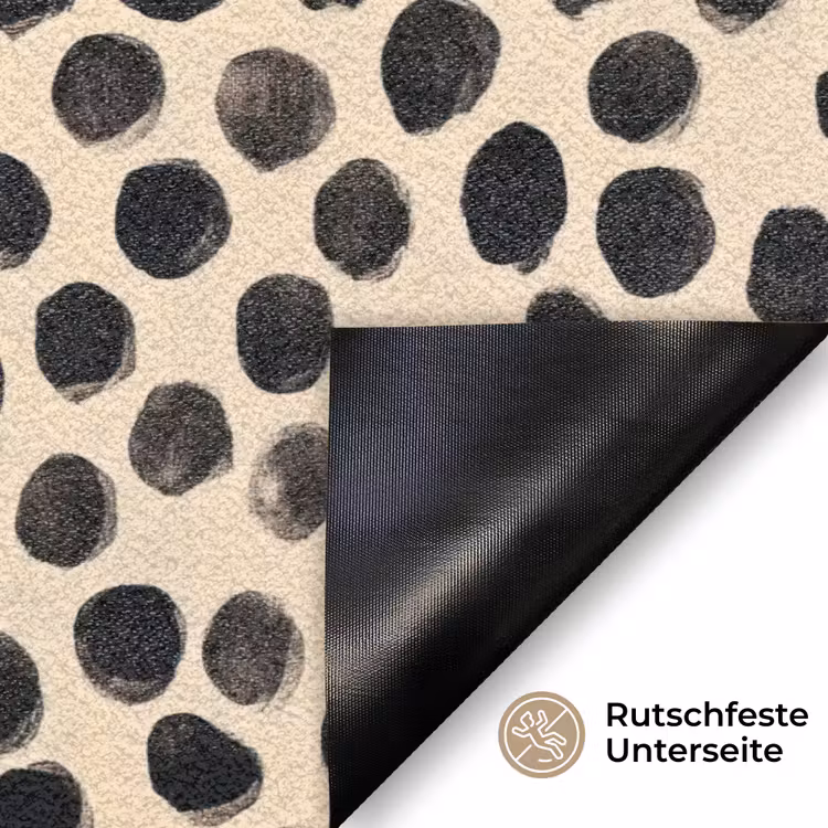 Stippen - Patroon - Zwart Deurmat klein 898 -antislip_DE