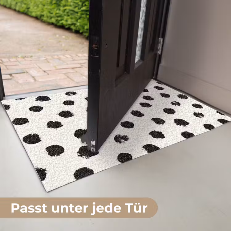 Stippen - Zwart - Wit - Print - Minimalistisch Deurmat klein -USP_DE