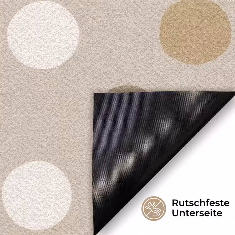 Polka - Dots - Beige Deurmat klein 898 -antislip_DE