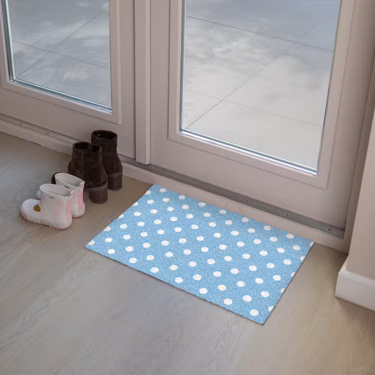 Polka - Dots - Blauw Deurmat klein 898 -sfeer3