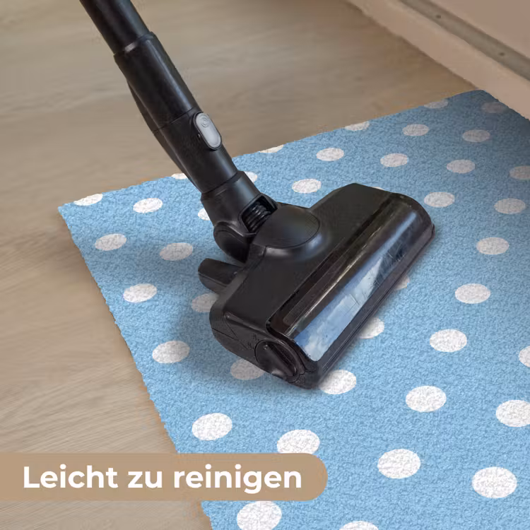 Polka - Dots - Blauw Deurmat klein 898 -reinigen_DE