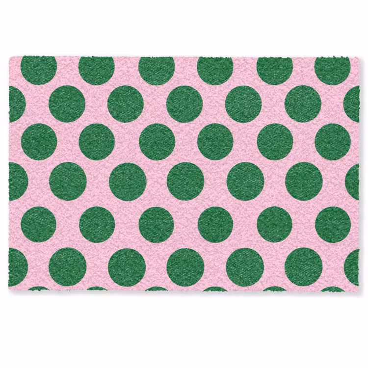Polkadots - Patroon - Groen Deurmat klein 898 -zkaufland3d
