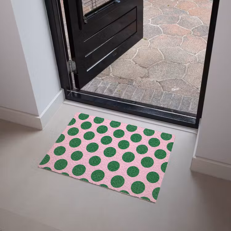 Polkadots - Patroon - Groen Deurmat klein 898 -sfeer5