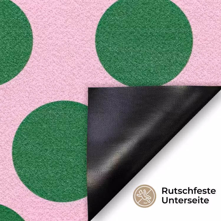 Polkadots - Patroon - Groen Deurmat klein 898 -antislip_DE