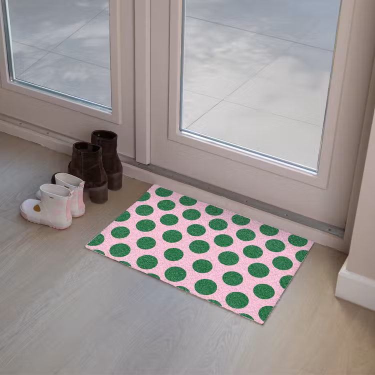 Polkadots - Patroon - Groen Deurmat klein 898 -sfeer3