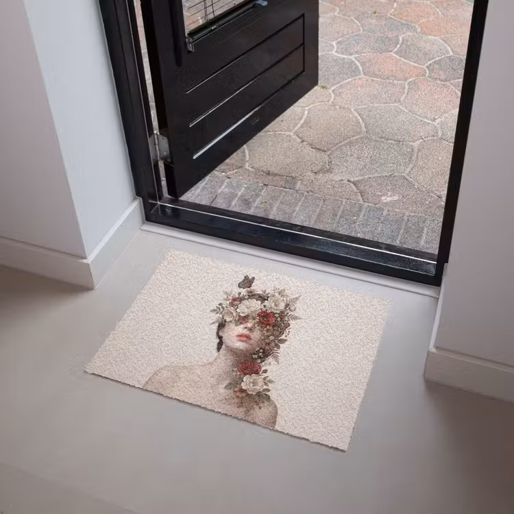 Portret - Bloemen - Cremé Deurmat klein -sfeer5