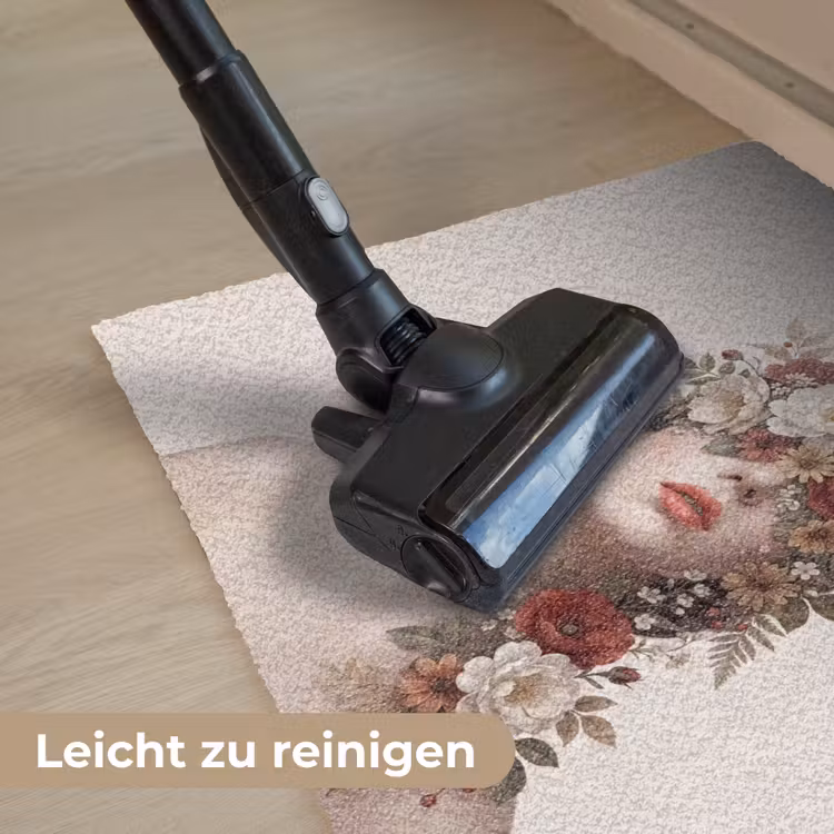 Portret - Bloemen - Cremé Deurmat klein -reinigen_DE