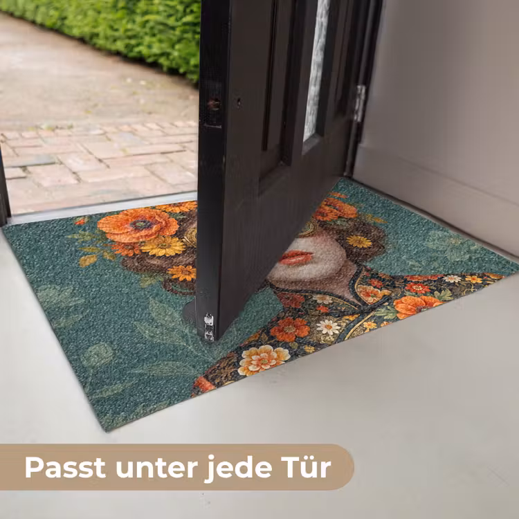 Portret - Vrouw - Kleurrijk - Expressief Deurmat klein -USP_DE