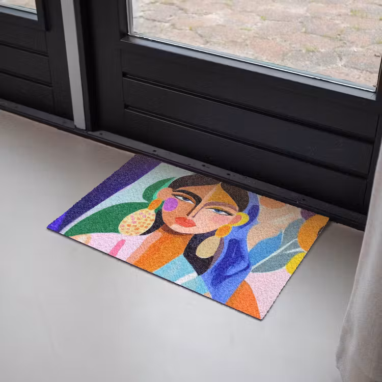 Portret - Vrouw - Modern Deurmat klein -sfeer2
