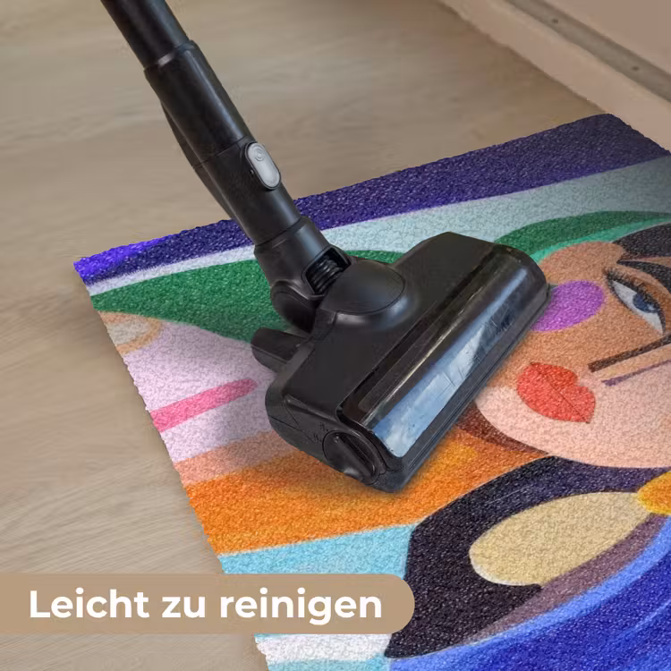 Portret - Vrouw - Modern Deurmat klein -reinigen_DE