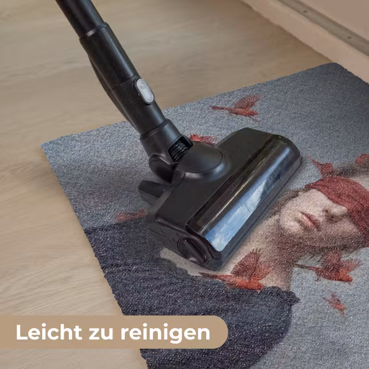 Portret - Krachtig - Rood Deurmat klein -reinigen_DE