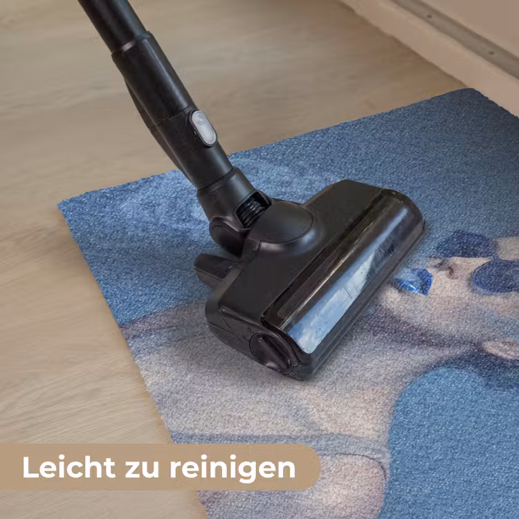 Portret - Zonnebril - Rook - Abstract - Blauw Deurmat klein -reinigen_DE