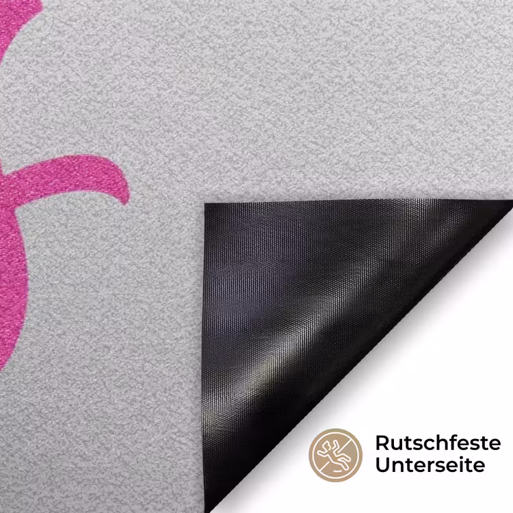 Cheers - Hond - Roze - Wijn Deurmat klein -antislip_DE
