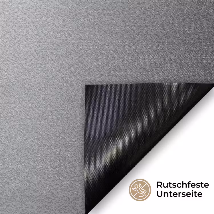 Poedel - Spiegel - Zwart - Wit Deurmat klein -antislip_DE