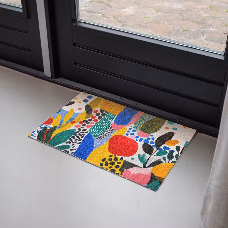 Stippen - Vormen - Modern - Kleuren Deurmat klein -sfeer2