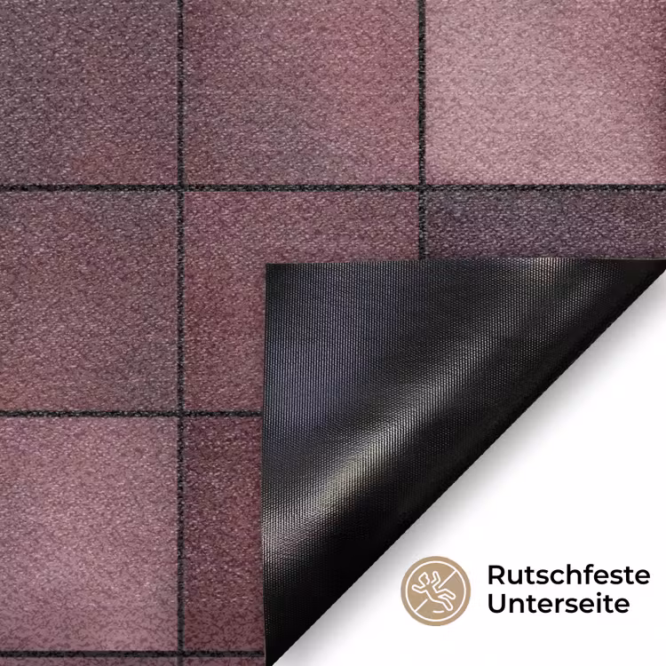 Vierkant - Tegel - Patroon - Paars Deurmat klein 898 -antislip_DE