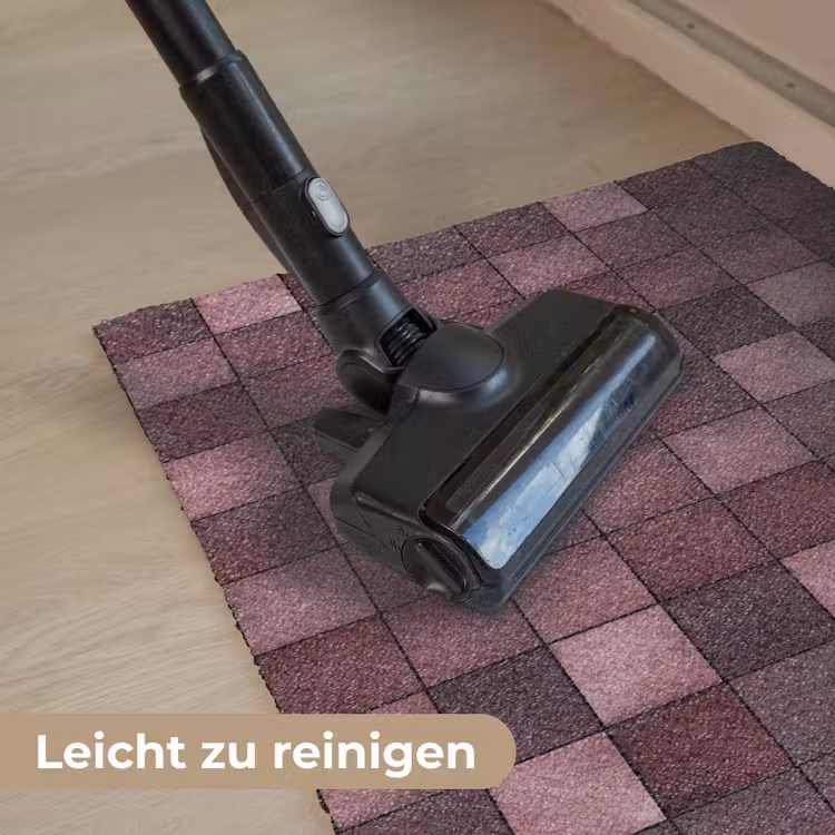 Vierkant - Tegel - Patroon - Paars Deurmat klein 898 -reinigen_DE