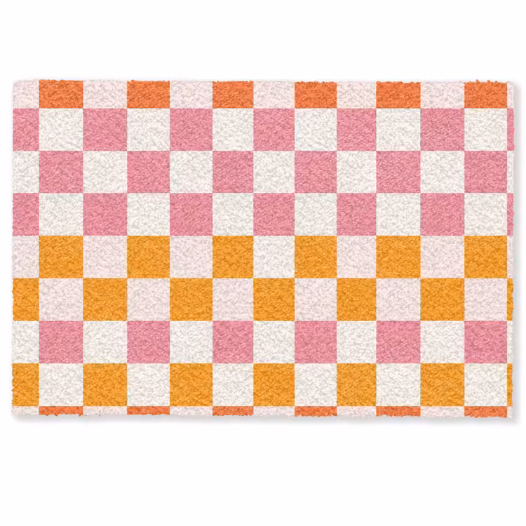 Vierkant - Patroon - Oranje Deurmat klein 898 -zkaufland3d