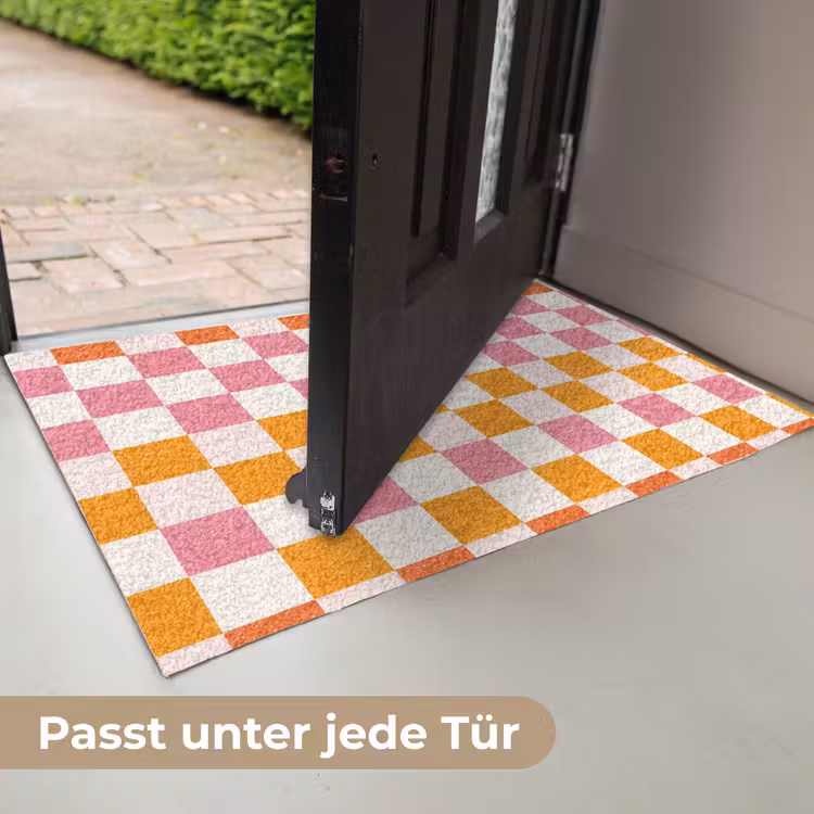 Vierkant - Patroon - Oranje Deurmat klein 898 -USP_DE