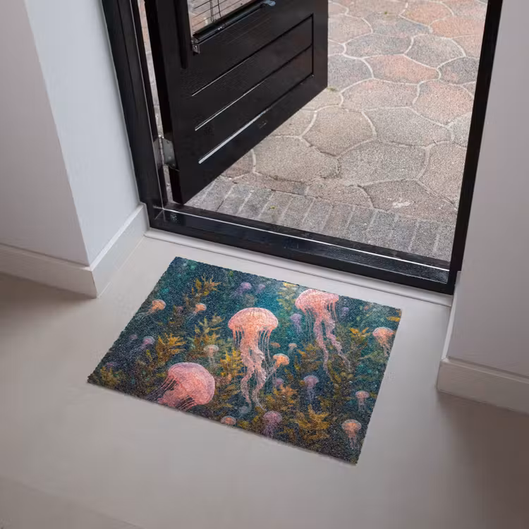 Kwal - Roze - Onderwater - Zeeleven - Dieren Deurmat klein -sfeer5