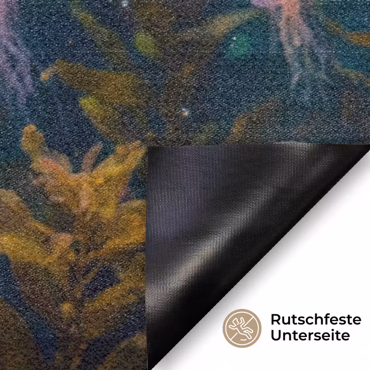 Kwal - Roze - Onderwater - Zeeleven - Dieren Deurmat klein -antislip_DE