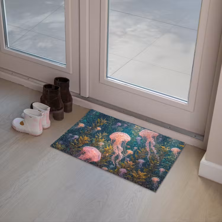 Kwal - Roze - Onderwater - Zeeleven - Dieren Deurmat klein -sfeer3