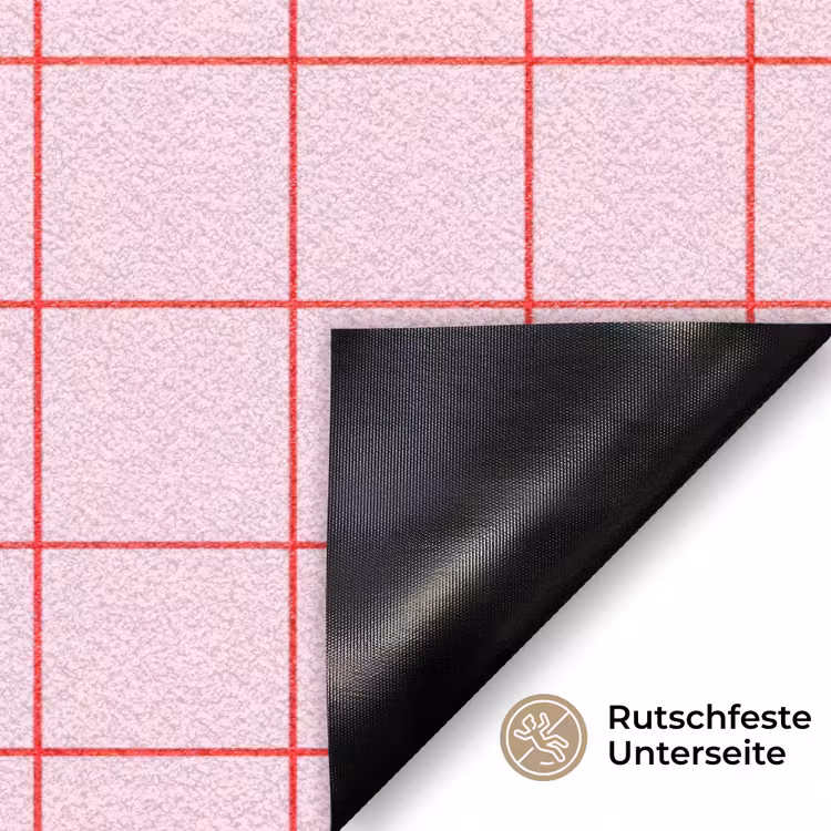 Raster - Patroon - Roze Deurmat klein 898 -antislip_DE
