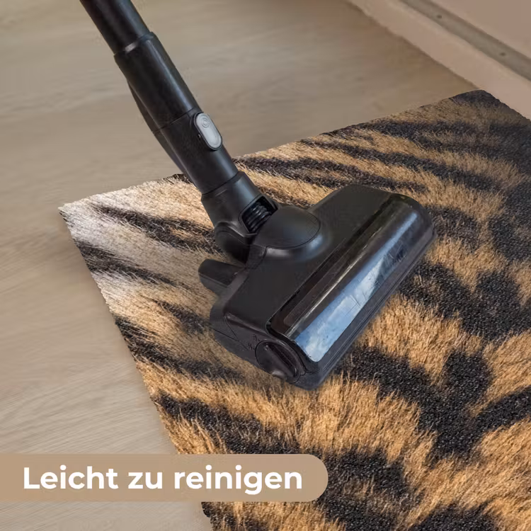 Realistisch - Tijgervacht - Zwart Deurmat klein -reinigen_DE