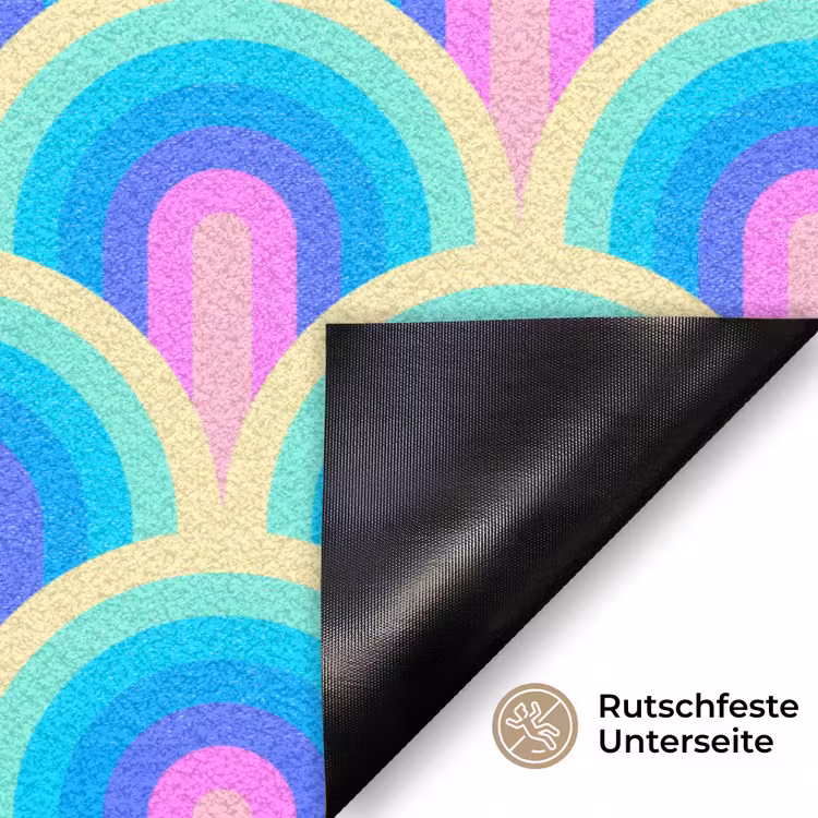 Regenbogen - Waaier - Vrolijk Deurmat klein 898 -antislip_DE