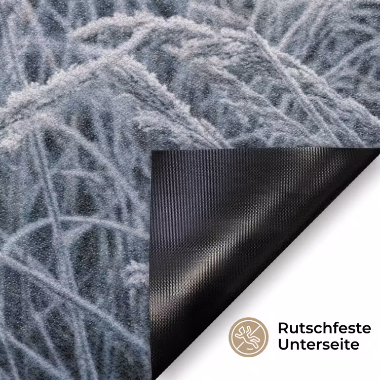 Rijp - Gras - Kristallen - Winter - Minimalistisch Deurmat klein -antislip_DE