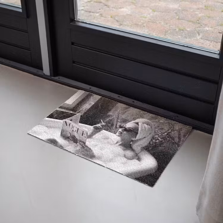 Relaxt - Bad - Zwart - Wit Deurmat klein -sfeer2