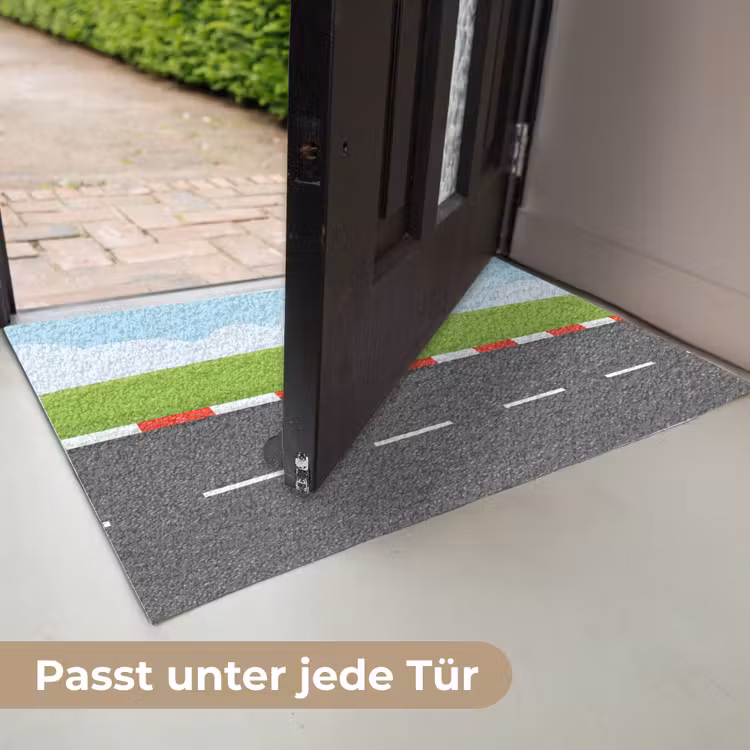 Racebaan - Illustratie - Sport - Kleurrijk Deurmat klein -USP_DE