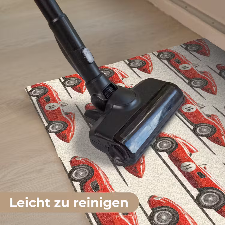 Raceauto - Retro - Rood Deurmat klein 898 -reinigen_DE